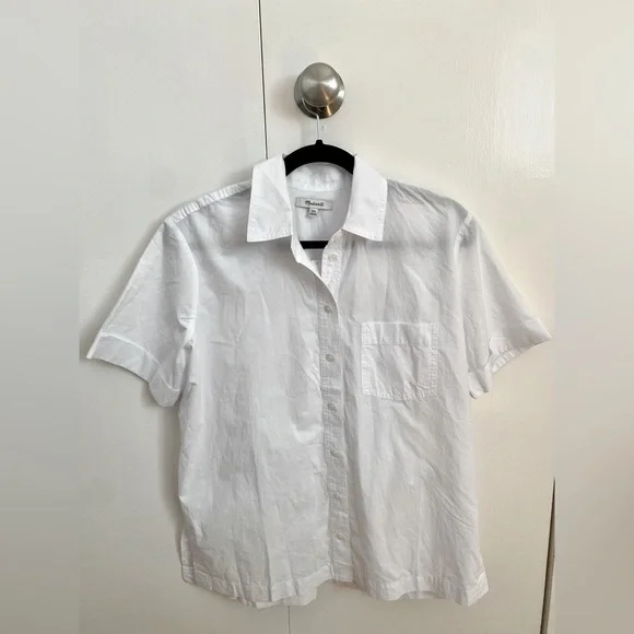 Madewell White Button Down Shirt - Picture 1 of 6